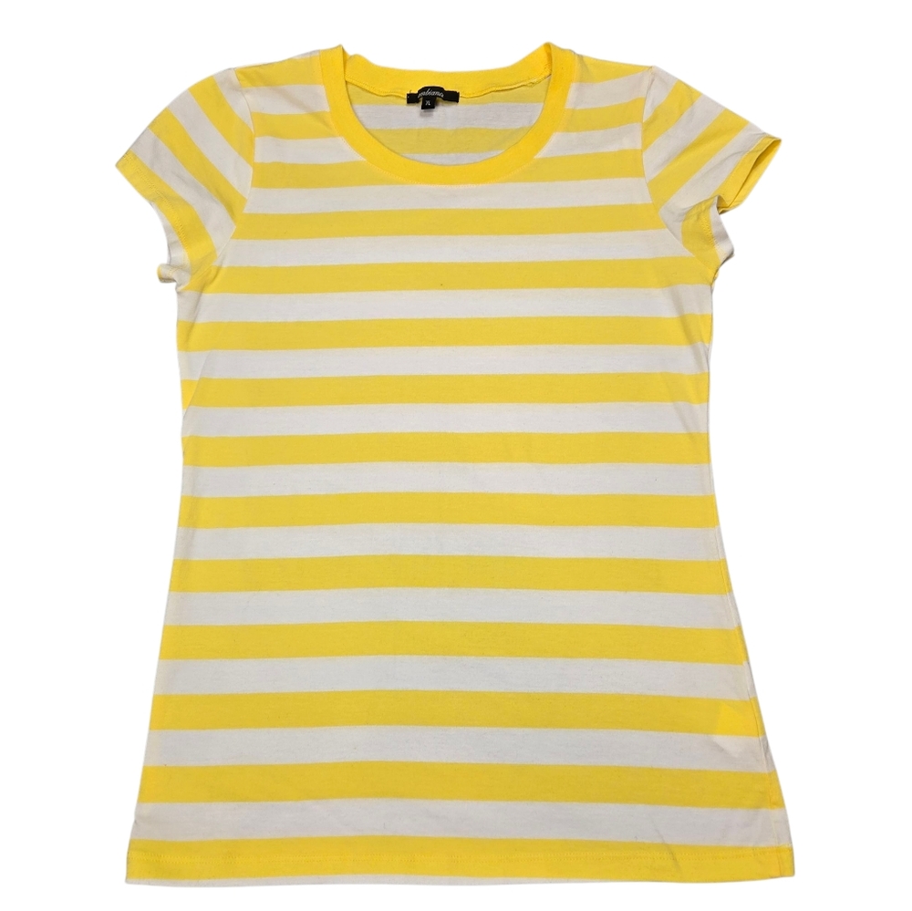 Yellow and White Striped T-Shirt